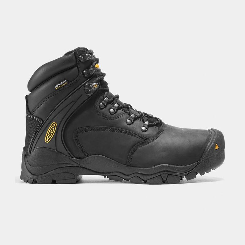 Botas De Trabajo Keen Louisville 6" Steel Toe Para Hombre Negros - Botas Keen Mexico (984365-KLF)